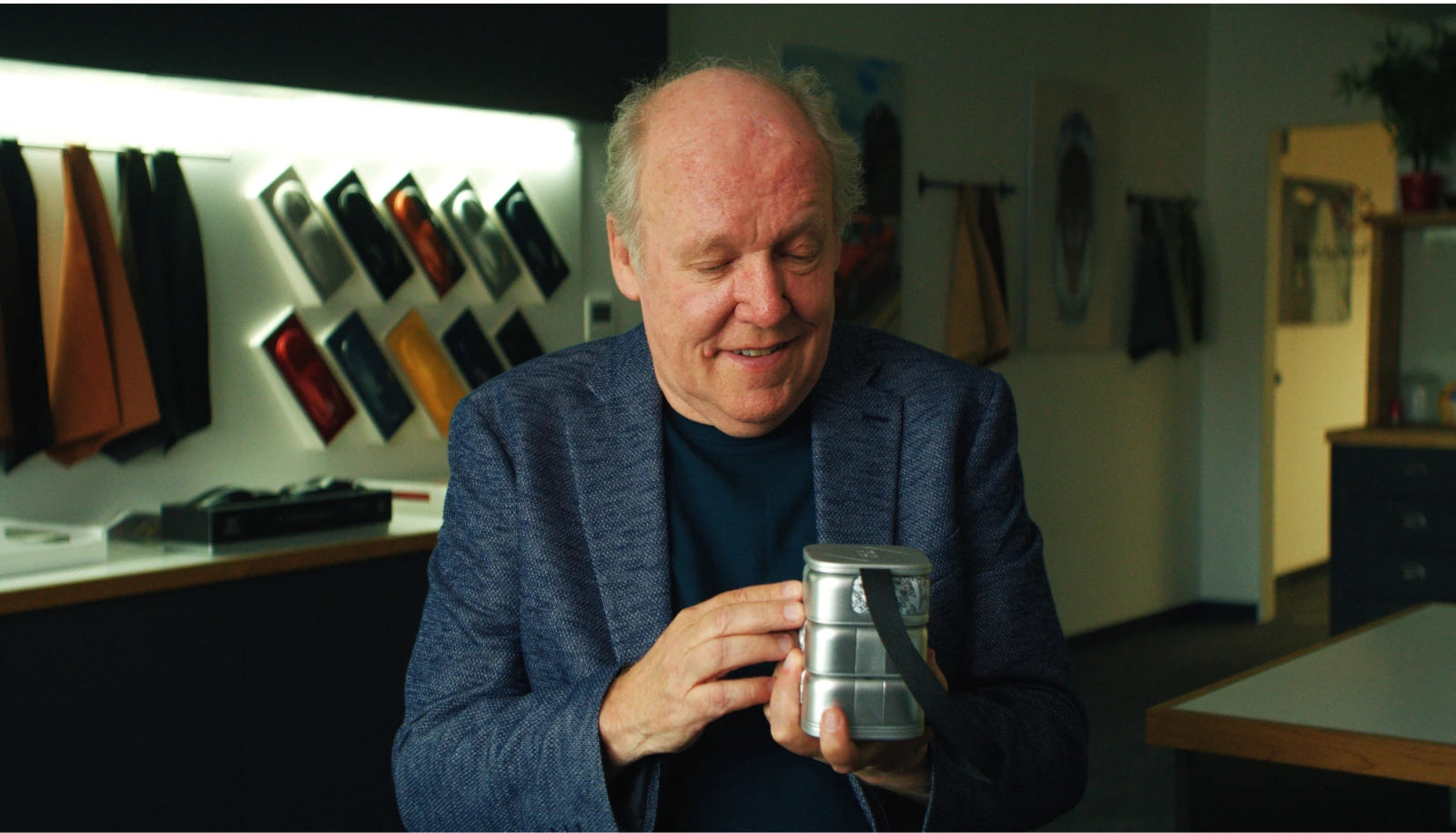 Ian Callum studying a BOXBOX module in his studio.